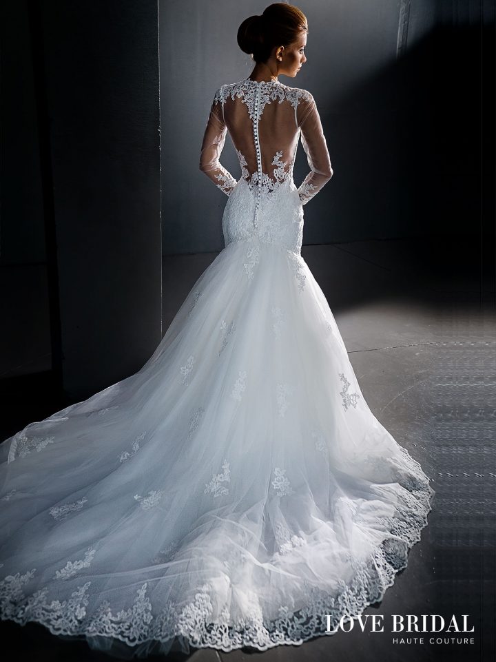 Купить кружевное свадебное платье русалка в Москве Love Bridal арт.13579