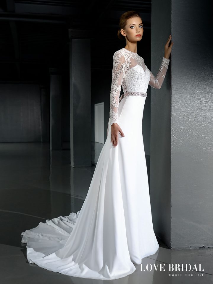 Купить кружевное свадебное платье а-силуэта Love Bridal арт.14212