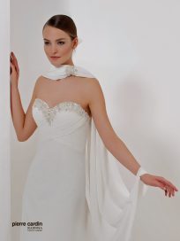 Свадебное платье шифоновое расшитое прямое Pierre Cardin (арт.8426)