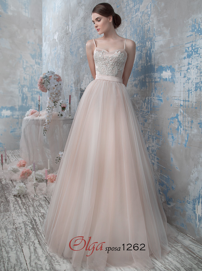 свадебное платье цветное
